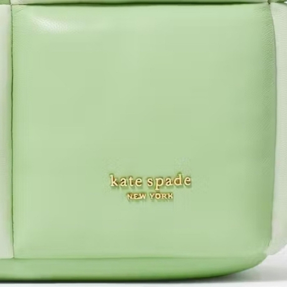 💚🔹️ Kate Spade🔹️ Boxxy Colorblocked Tote In Serene Green - Picture 4 of 10